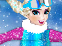 Игра Эльза на сноуборде Игра Эльза на сноуборде